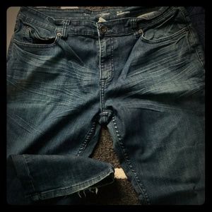 Urban pipeline dark denim jeans